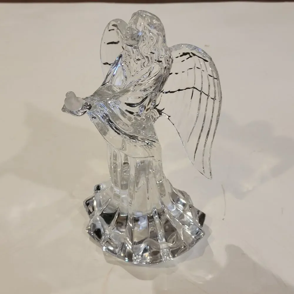 Lenox Irish Spring Prayer for Peace Angel with Dove Figurine Lead Crystal